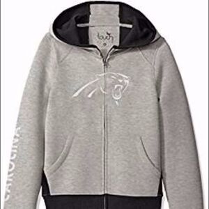 Panthers Grey Reflective Logo Zip Up Hoodie - Size Small